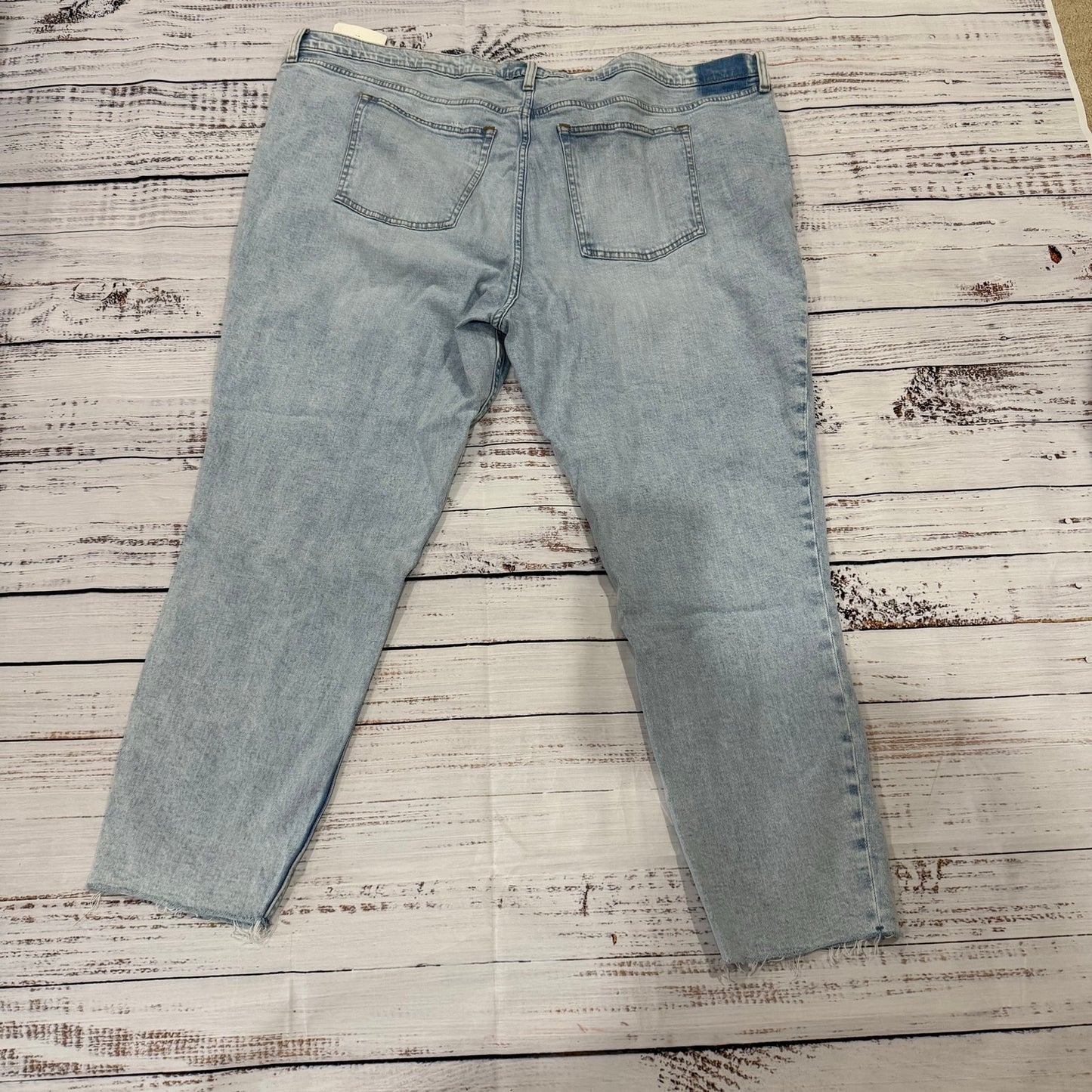 NWT Abercrombie & Fitch Skinny High Rise Jeans Womens 24 Light Wash Raw Hem
