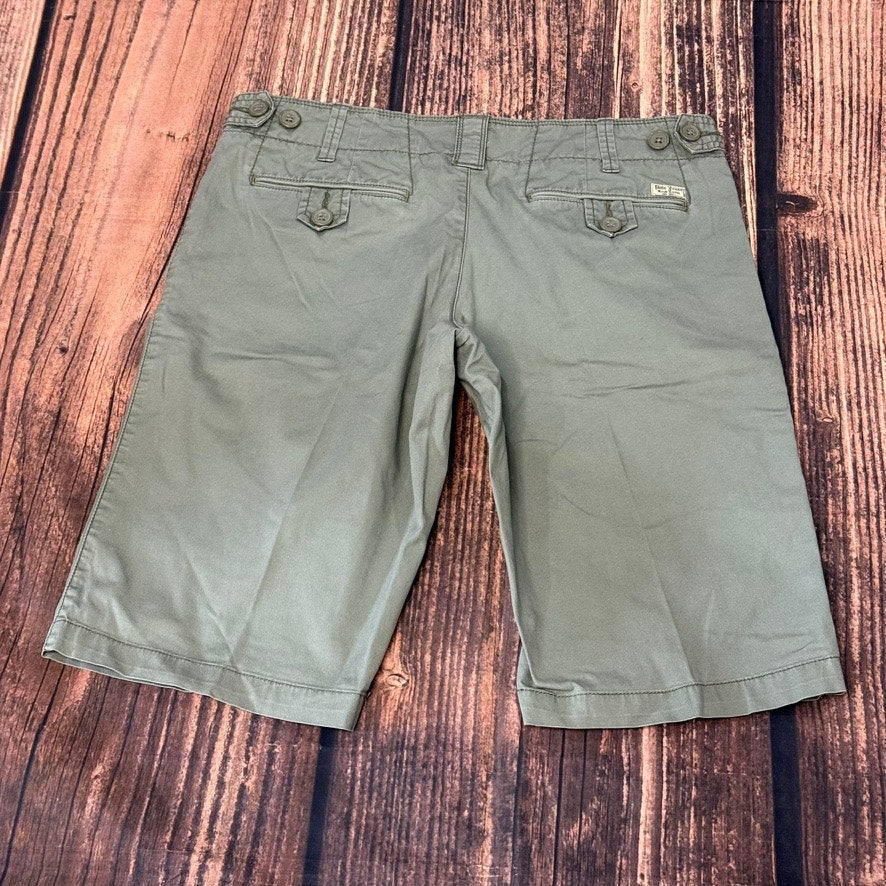 Polo Jeans Women's Green Chino Shorts Size 10 Casual
