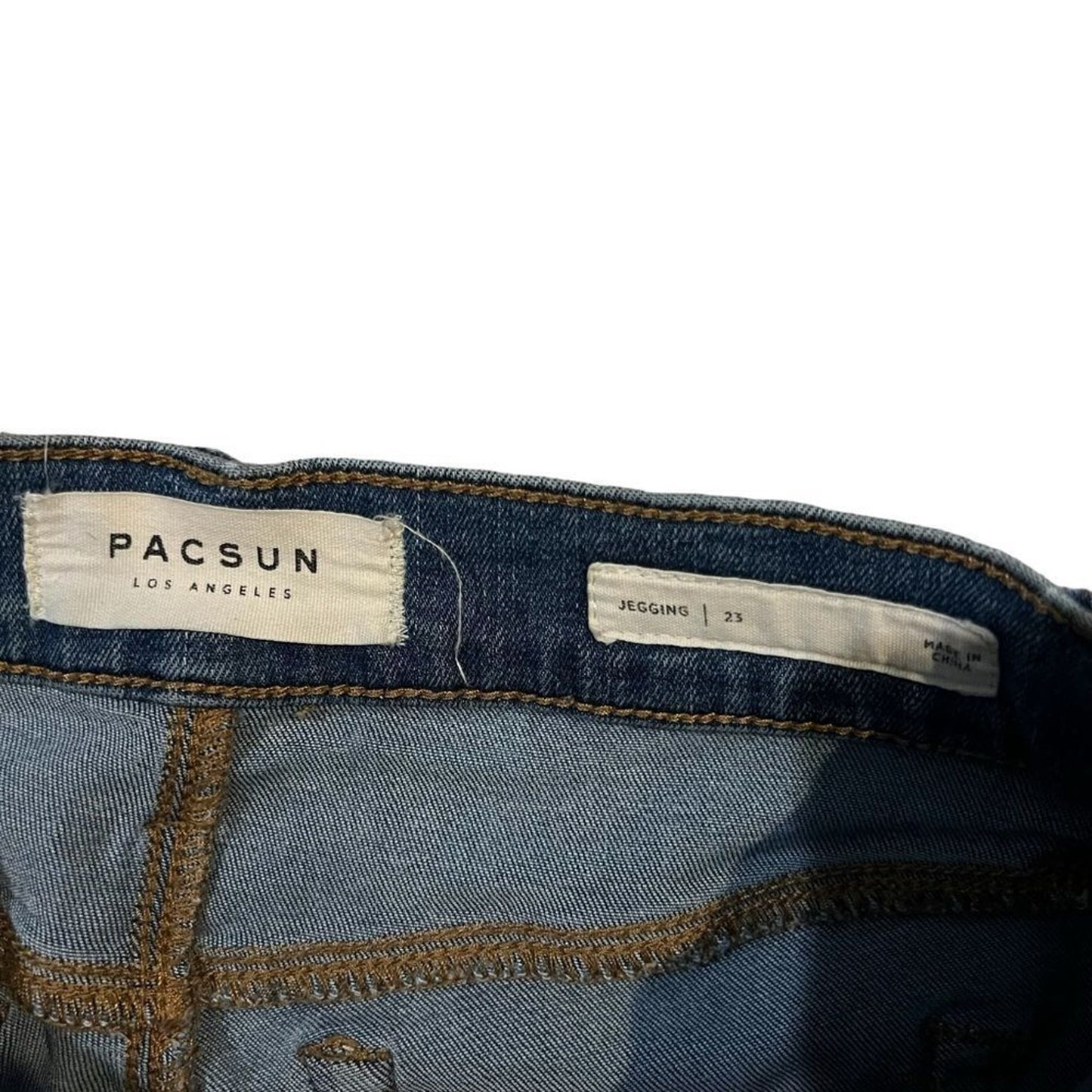 PacSun Los Angeles Jegging Jeans Womens Size 23 Dark Wash Distressed