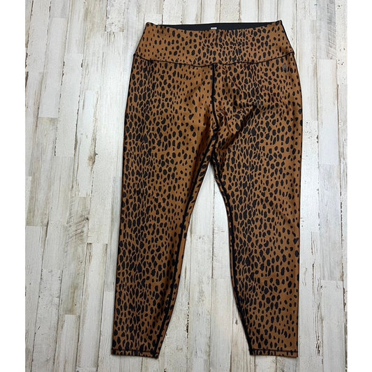 Good American Women's Size 5 (2XL) High Waisted Leopard Print Leggings