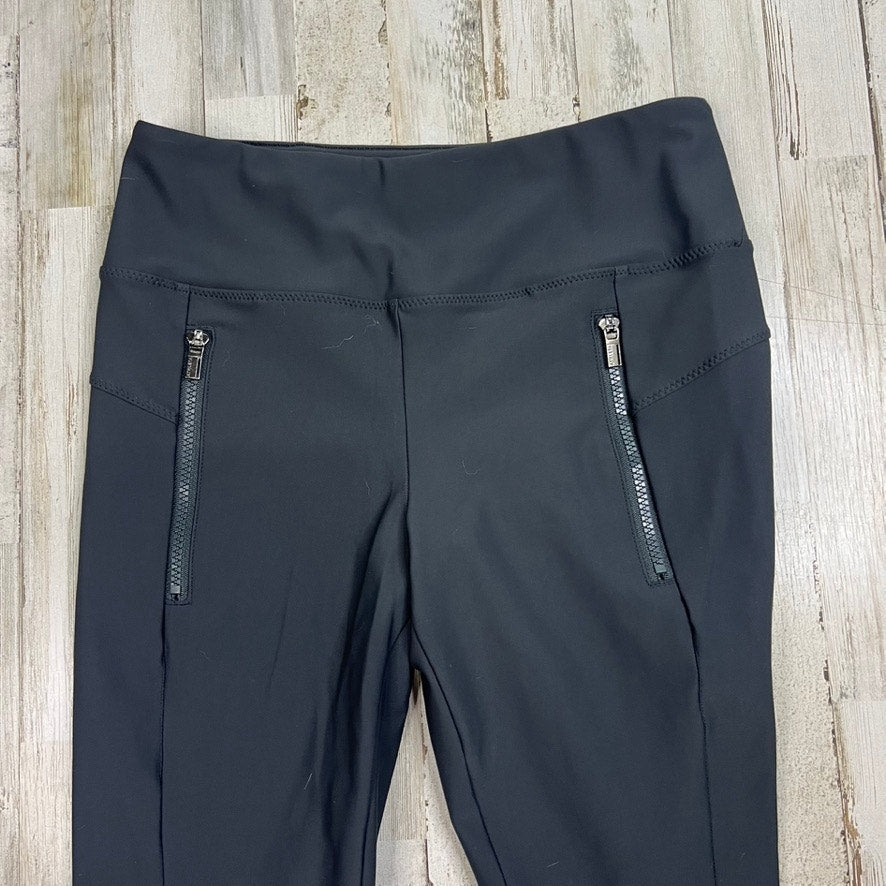 Athleta Women's Gray High Rise Stellar Tight Leggings Medium Zippered Pockets