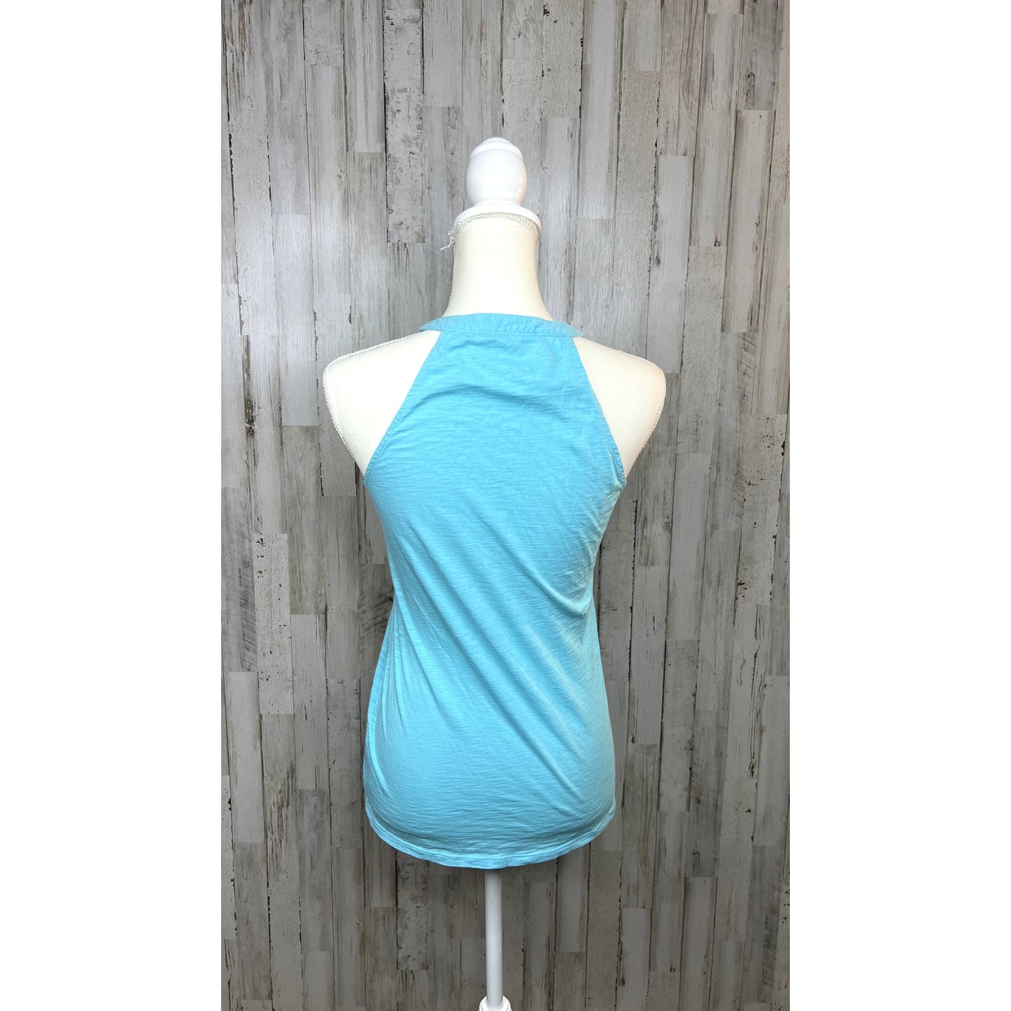 Lilly Pulitzer Women's Spa Blue Ruffled Tank Top Size Small Sleeveless