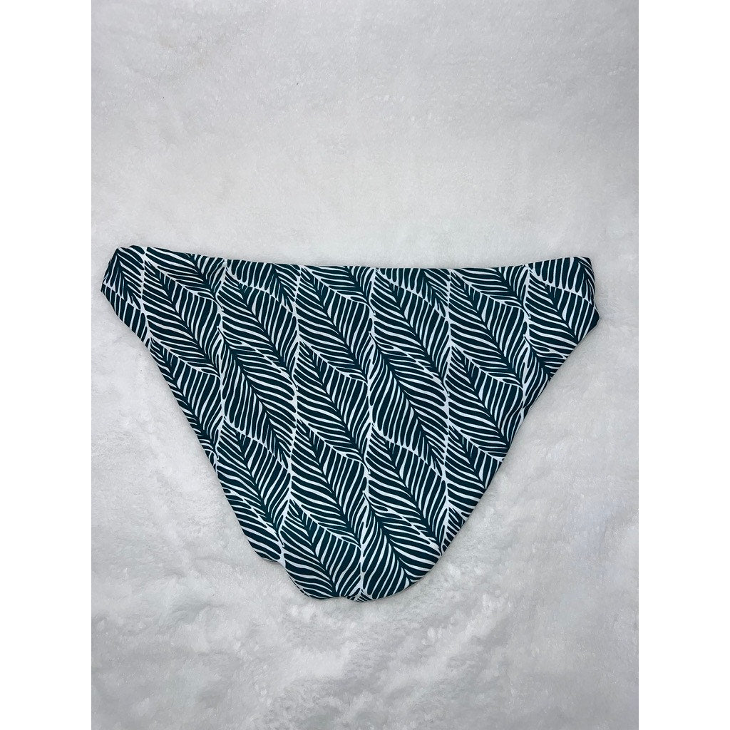 Gianni Bini Women's XS Black Leaf Print Bikini Bottoms