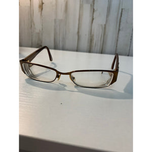 Gucci Eyeglass Frames Womens Brown Full Rim GG Logo 135