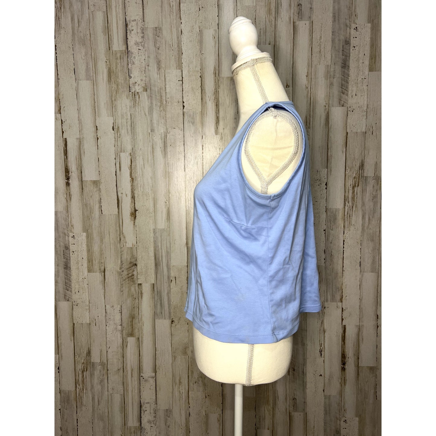 L.L. Bean Women's Blue Supima Cotton Tank Top Size Medium Sleeveless Casual