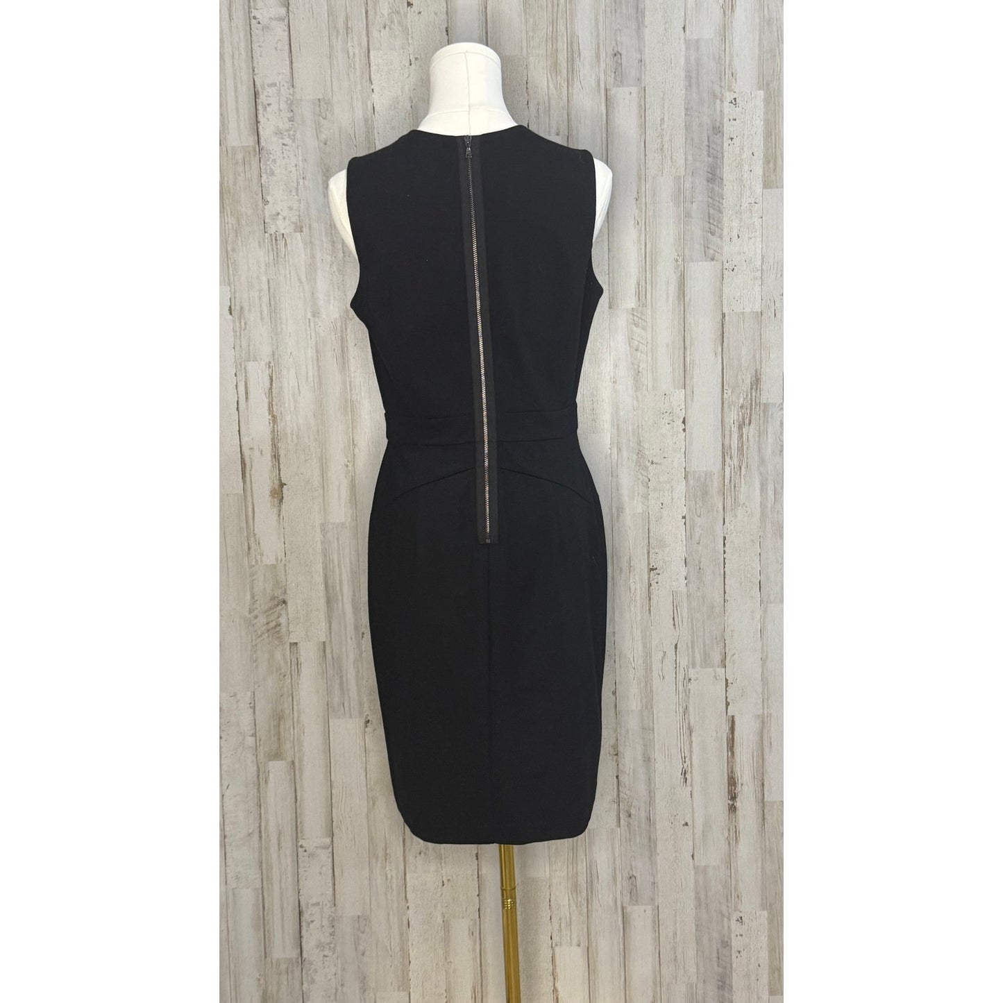 LOFT Petite Black Sleeveless Sheath Dress Size 6 Knee Length