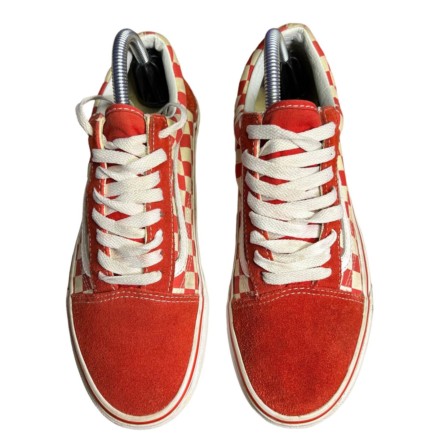 VANS Old Skool Primary Red/White Checkerboard Unisex Sneakers M5.0/W6.5