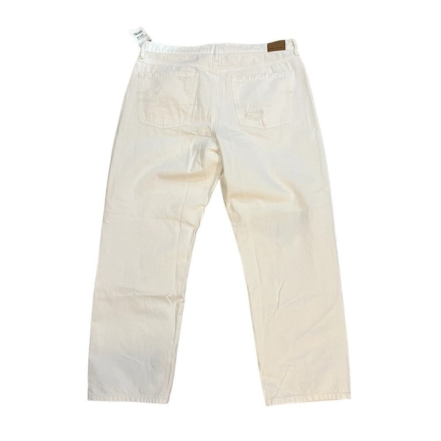 NWT American Eagle Jeans Womens Size 16 Short Plus White 90s Straight