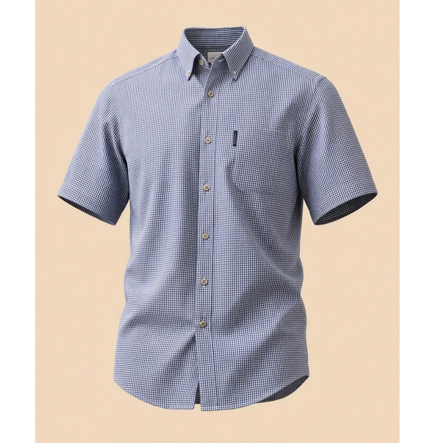 Columbia Button-Up Shirt Mens Size Large Blue Plaid Short Sleeve Chest Pocket