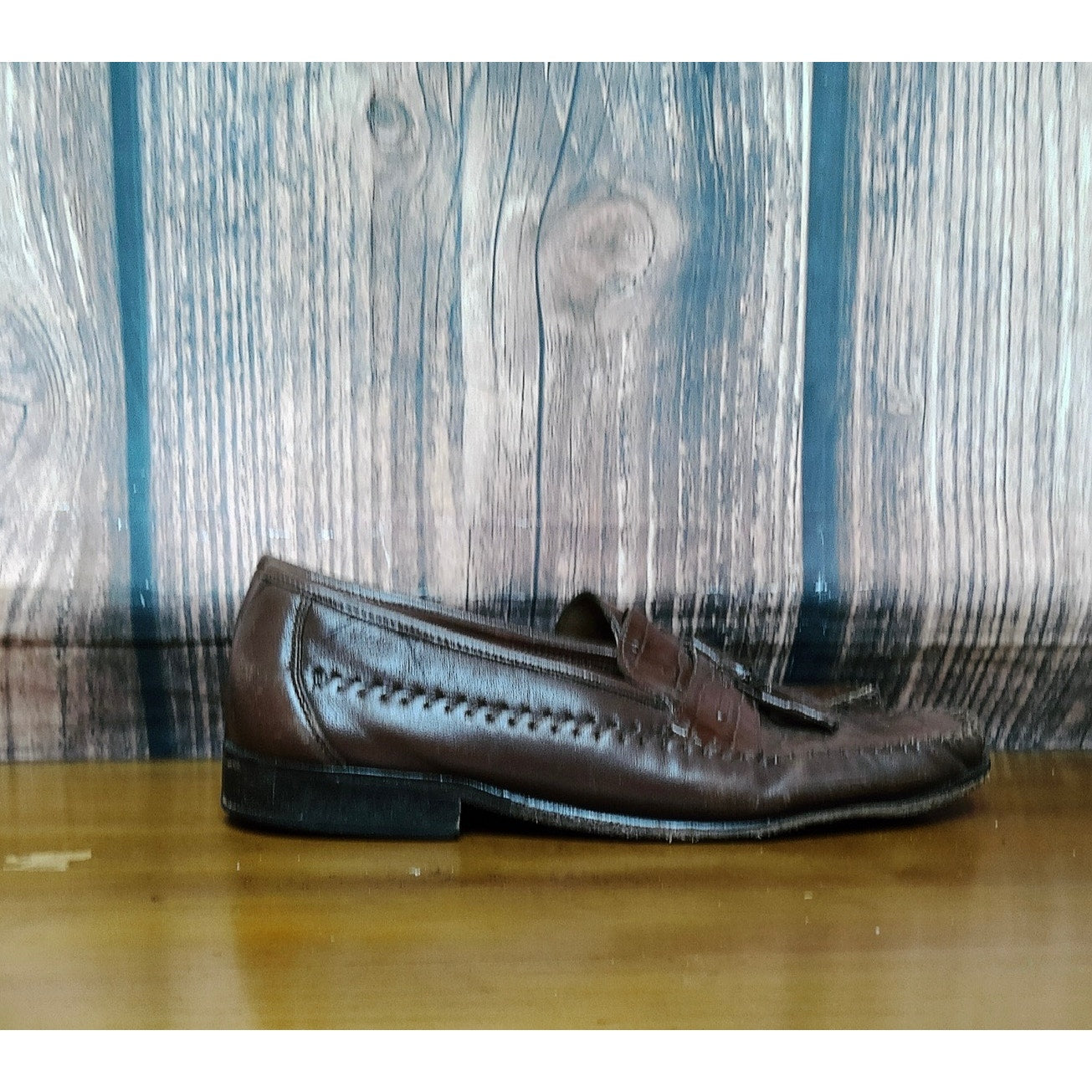 Men's Tassel Loafers Brown Slip-On Moc Toe Dress Shoes