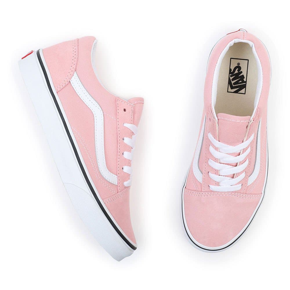 Vans Old Skool Pink Suede Lace-Up Skate Shoes Sneakers Kids Size 2.0