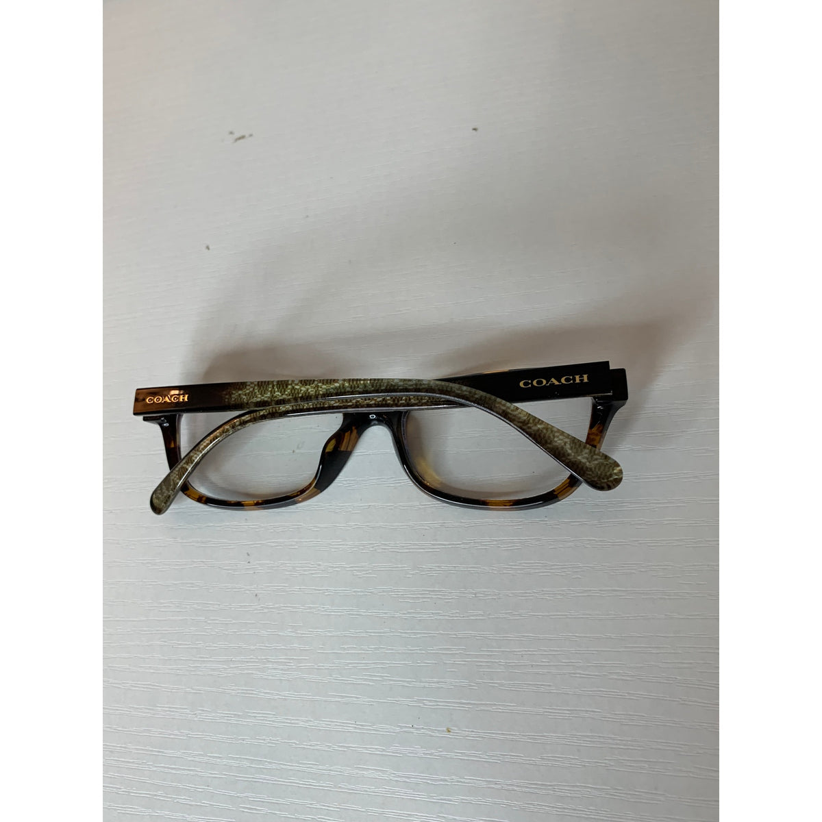 Coach Prescription Eyeglasses Frames Womens Dark Tortoise Rectangular Full Rim