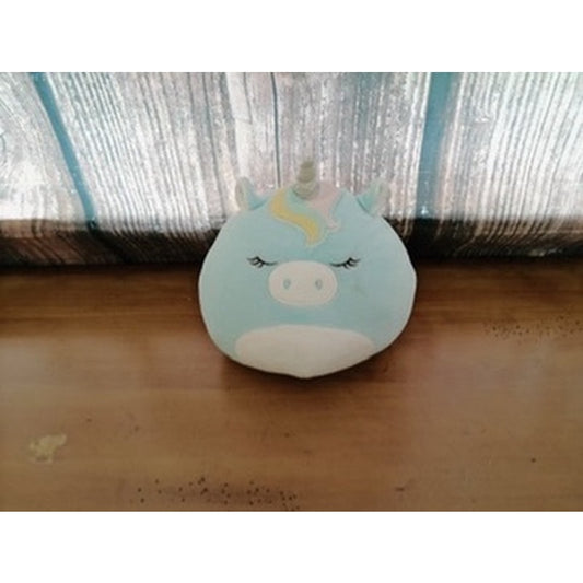Squishmallows Hudson Unicorn Plush Blue Pastel Kellytoy 8"