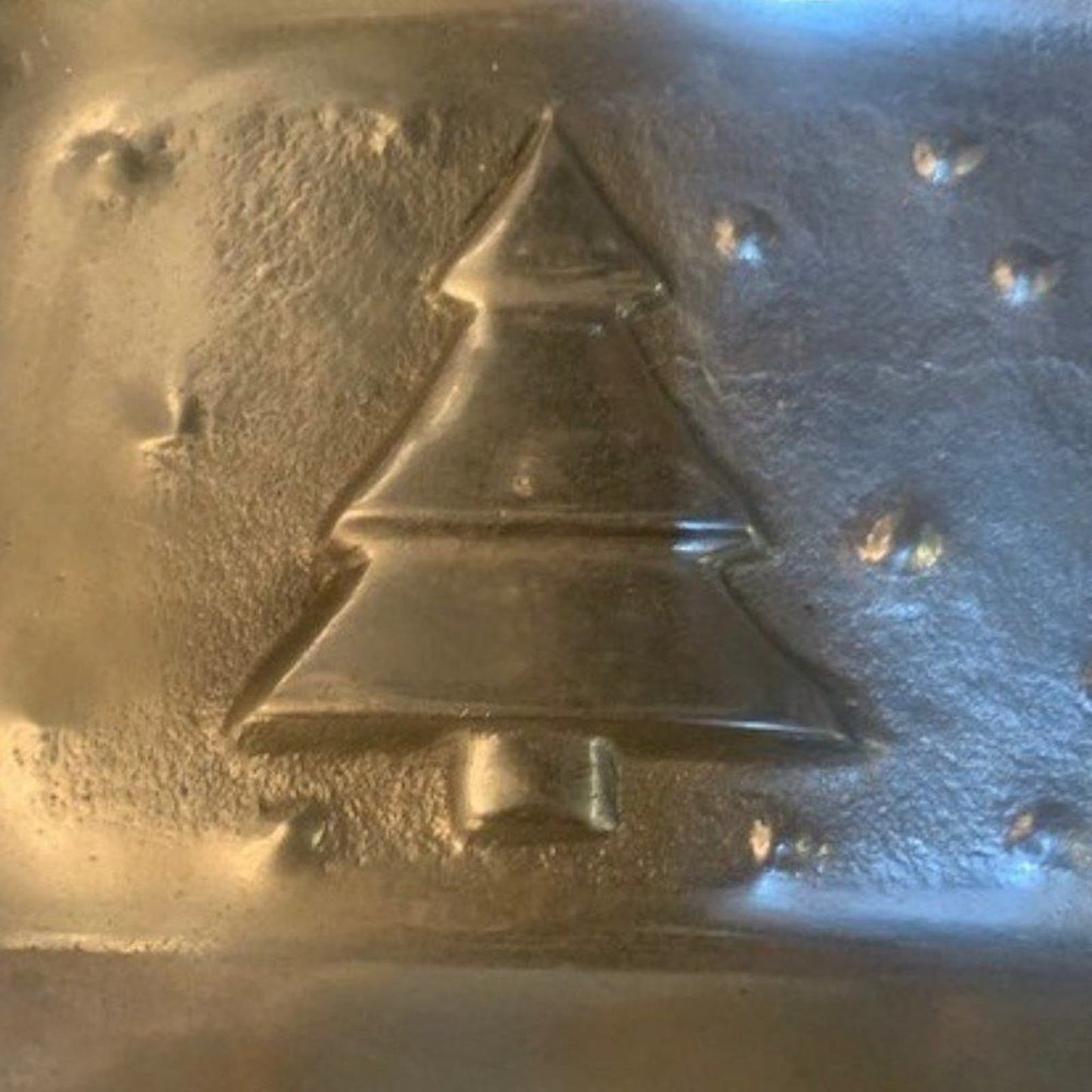 Silver Christmas tree tray/platter 