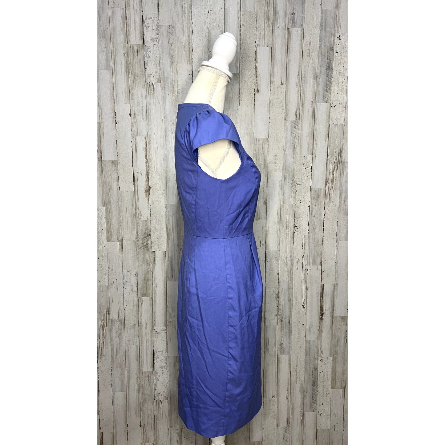 J. Crew Women's Size 2 Blue Midi Dress Cap Sleeve Party Cocktail