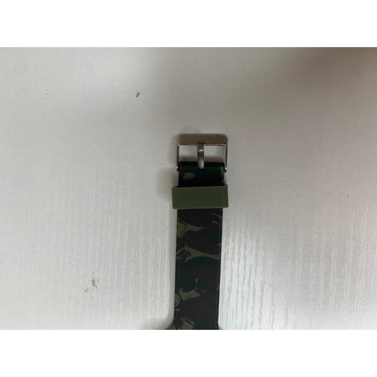 Accutime Digital Watch 4026WMM Stainless Steel Olive Green Silicone Band NOT TESTED