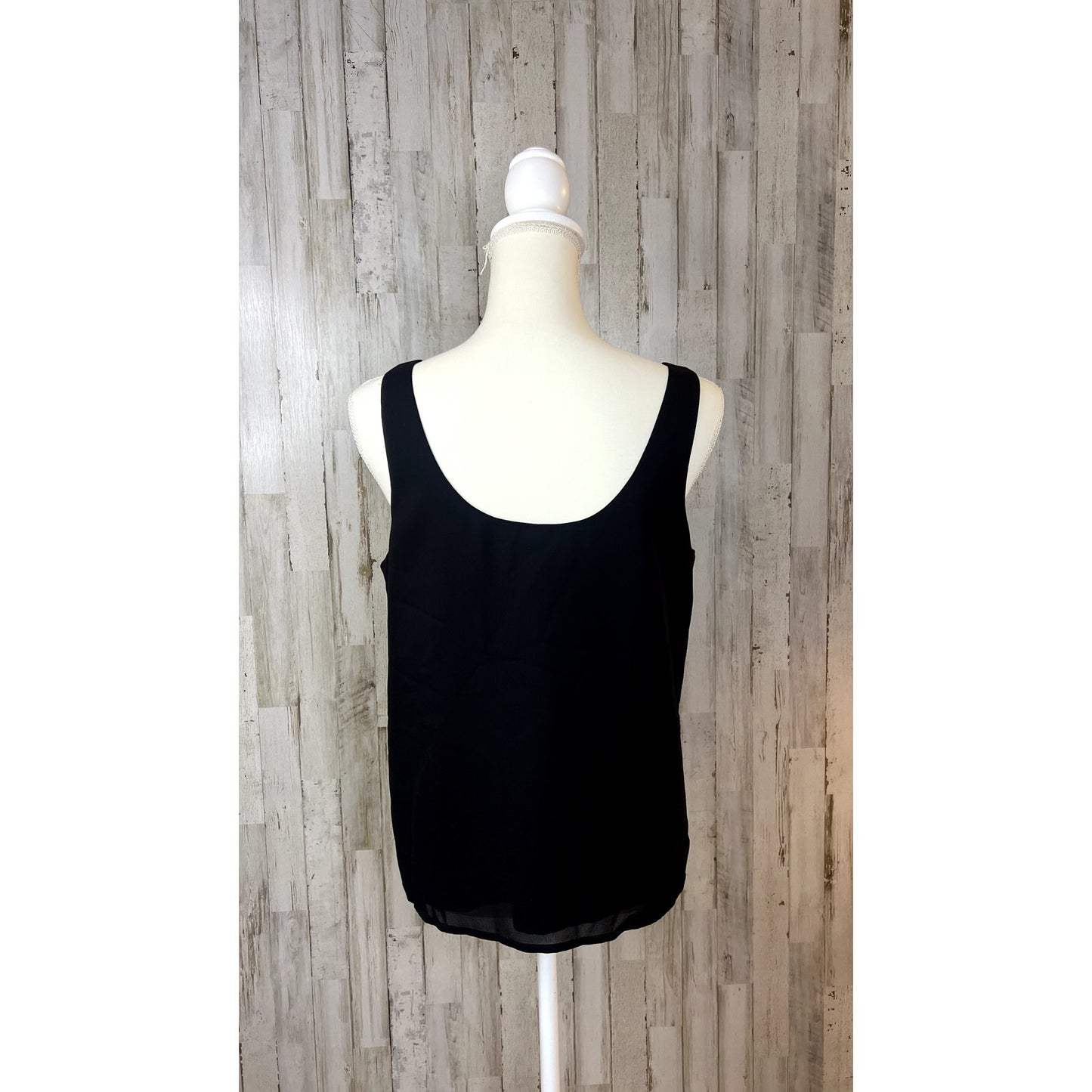 Adrianna Papell Women's Medium Black Sleeveless Tank Top Evening Casual