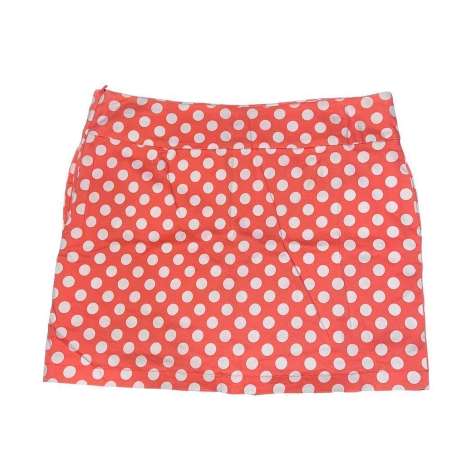 Larry Levine Coral Polka Dot Golf Skort Size 12