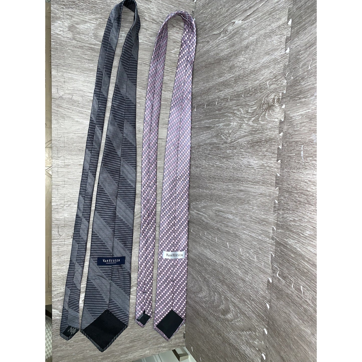 Van Heusen Men's Silk Tie Set 3pc Striped Designer Formal Wedding