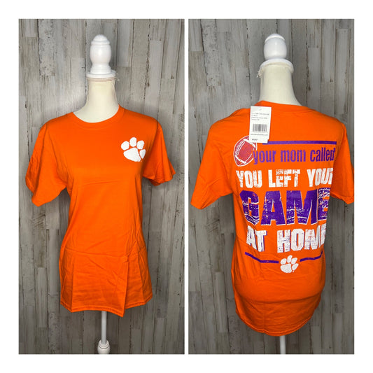 NWT Clemson Tigers "Your Mom Called" Orange Graphic Unisex T-Shirt Size Small