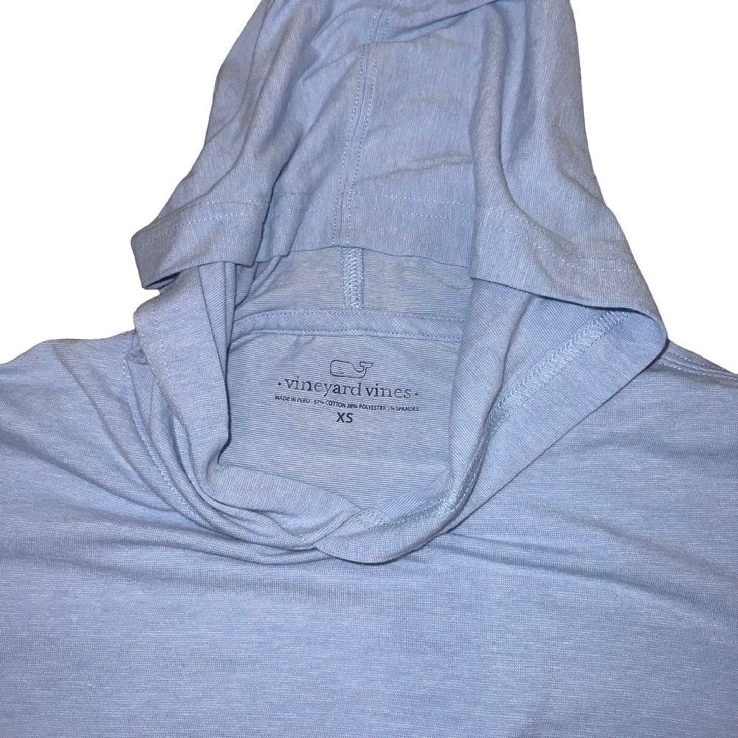 Vineyard Vines Womens Performance Hooded Long Sleeve T-Shirt Blue XS