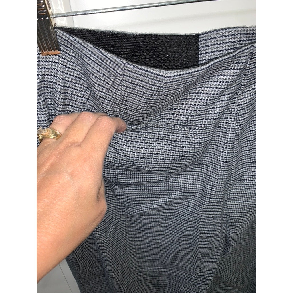NWT Ann Taylor LOFT Women's Plaid Dress Pants Black Size 14