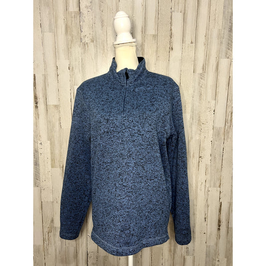 Wrangler Men's Blue Fleece 1/4-Zip Pullover Sweater Size Small