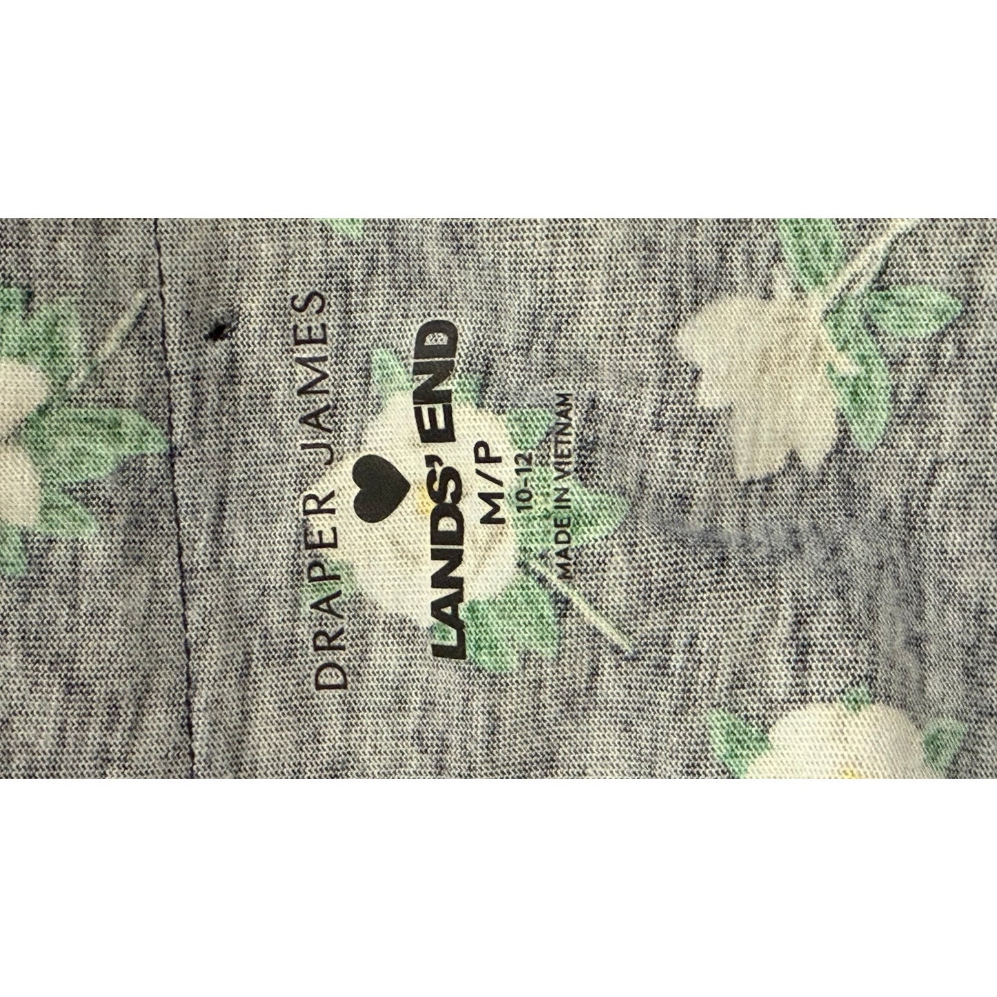 Draper James x Lands' End Blue Floral Shift Dress Petites Size Medium