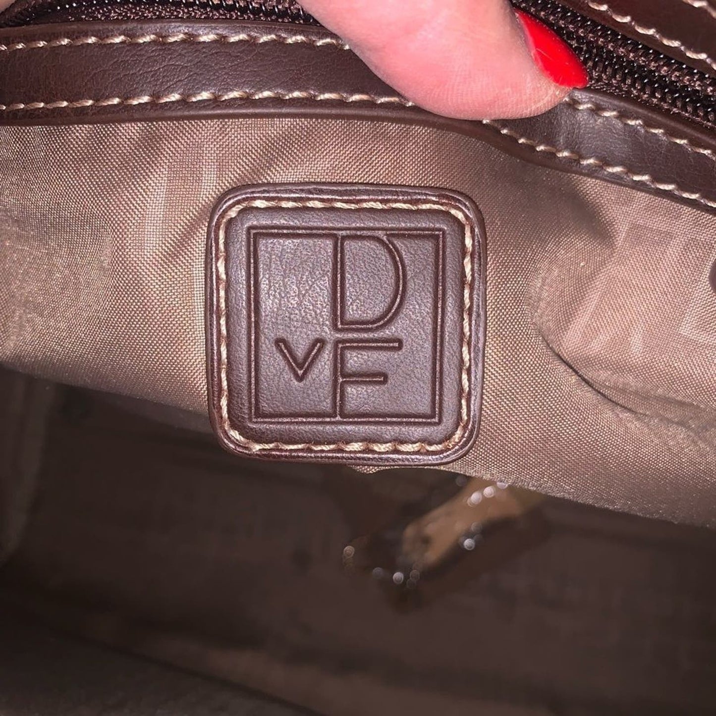 DVF Diane Von Furstenberg Suede laptop bag NWOT