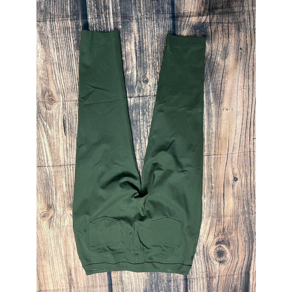 Soft Surroundings Women's Petite High Rise Green Dress Pants Size Large