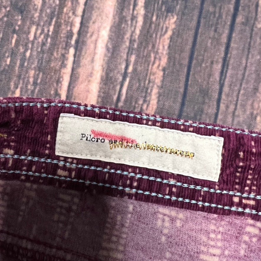 Pilcro & The Letterpress Women's Burgundy Skinny Corduroy Pants Size 26