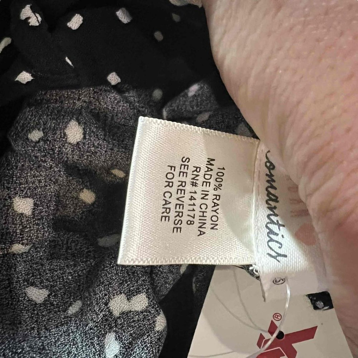 NWT Urban Romantics Black/White Polka Dots Tie-Waist Ruffled Skirt Size Large