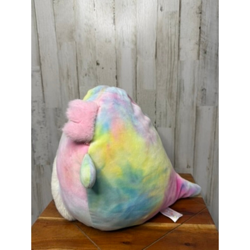Squishmallows Tinley Rainbow Tie-Dye Axolotl Plush Toy Medium 12"