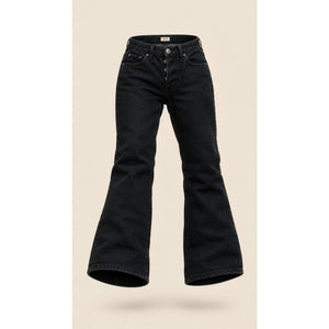 Laura Ashley Jeans Womens Size 14W Black Bootcut Stretch