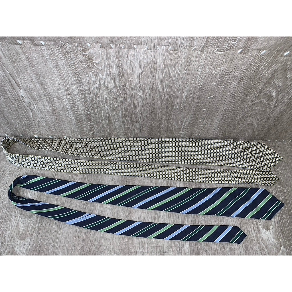 Chaps Men's Multicolor Striped Silk Necktie Set 2 Piece Classic