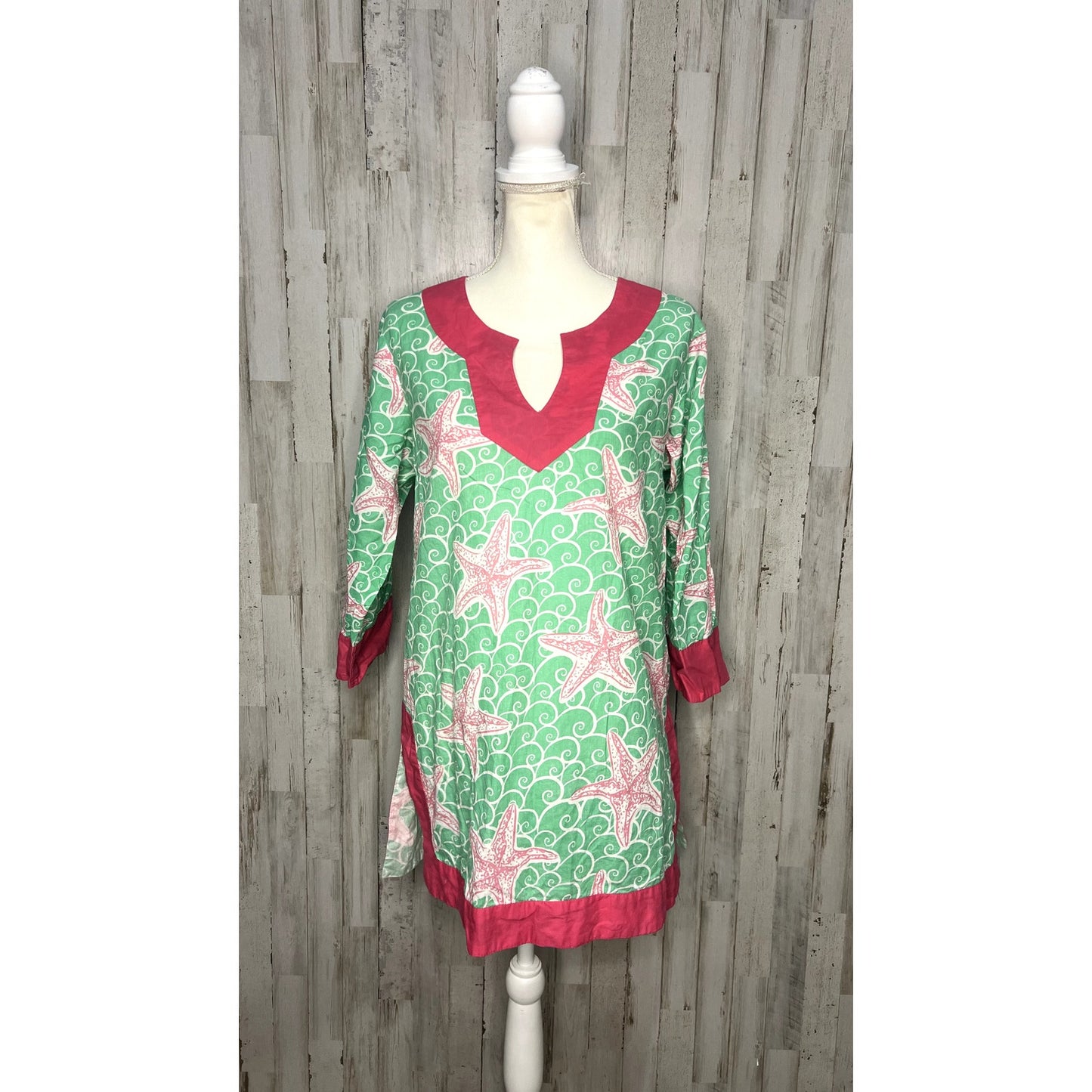 Simply Southern Women's Starfish Tunic Cover-Up Multicolor Size Large