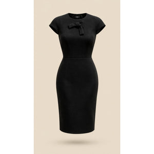 Talbots Dress Womens Size 4 Black Wool Sheath Knee Length