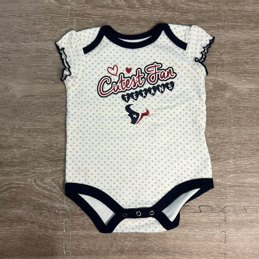 NWT Houston Texans Baby 3-Pack Bodysuit Set Multicolor NFL Apparel 6-9 Months