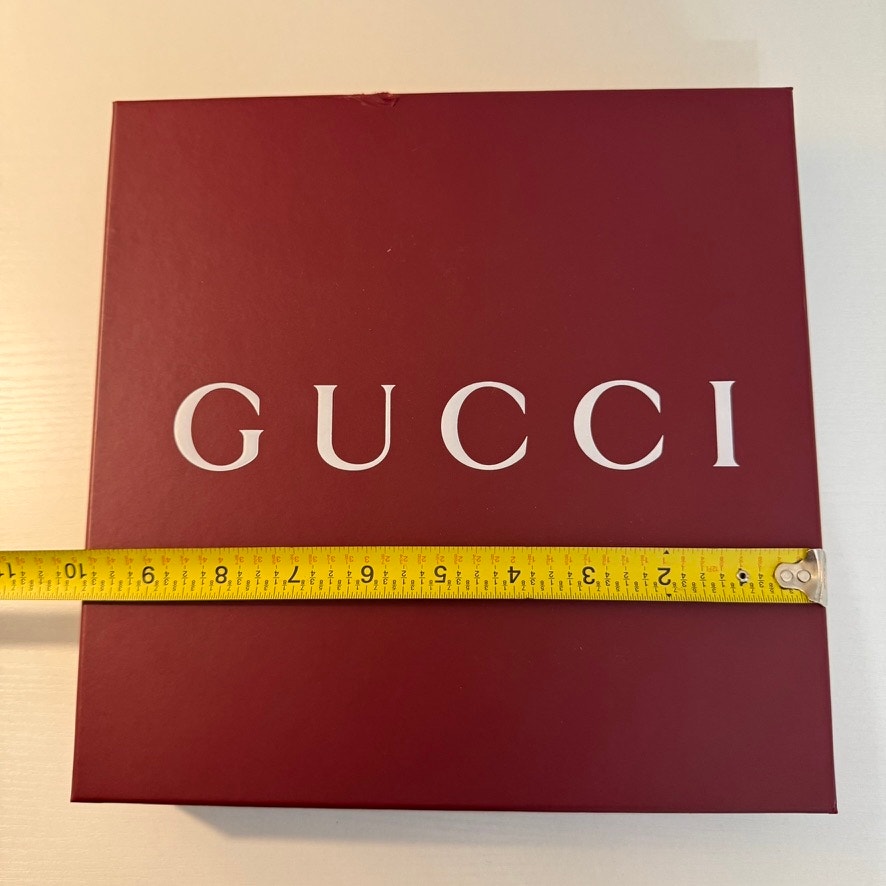 Gucci Gift Storage Box with Lid Burgundy Maroon Large Logo Store Packaging
