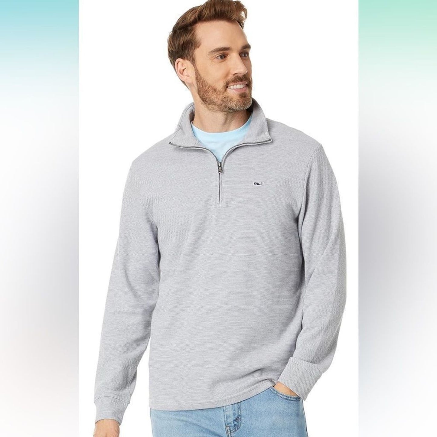 Vineyard Vines Men's Textured Long Sleeve Polo Shirt