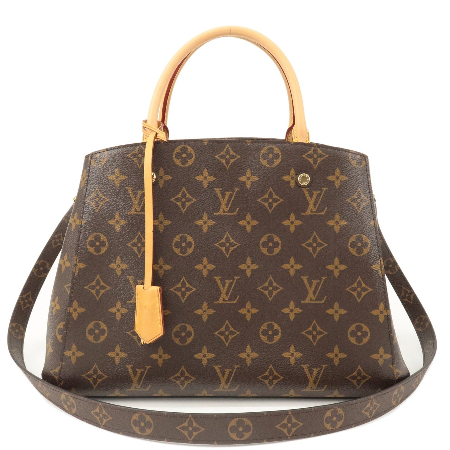 Authentic Louis Vuitton Monogram Montaigne MM 2Way Bag Hand Bag M41056