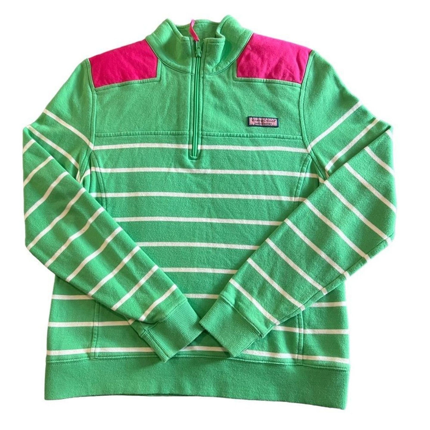 Vineyard Vines Shep Shirt Women’s Small Striped 1/4 Zip Pullover