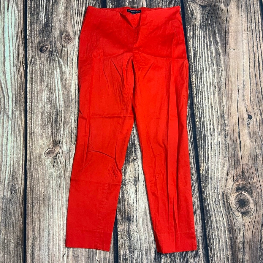 Brooks Brothers Women's Red Cropped Pants Size 6 Casual Straight Leg