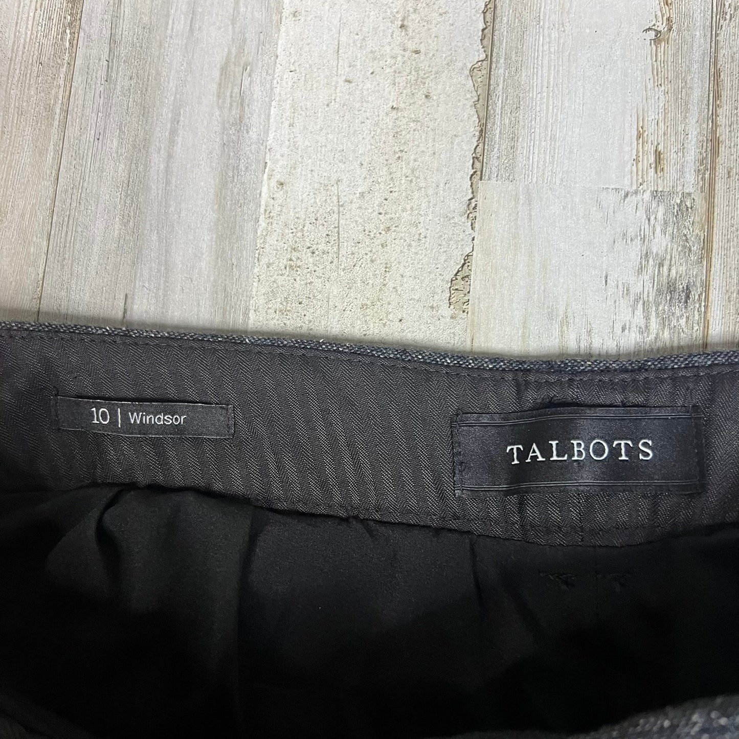 Talbots Women's Windsor Dress Pants Size 10 Gray Straight Leg Business Classic