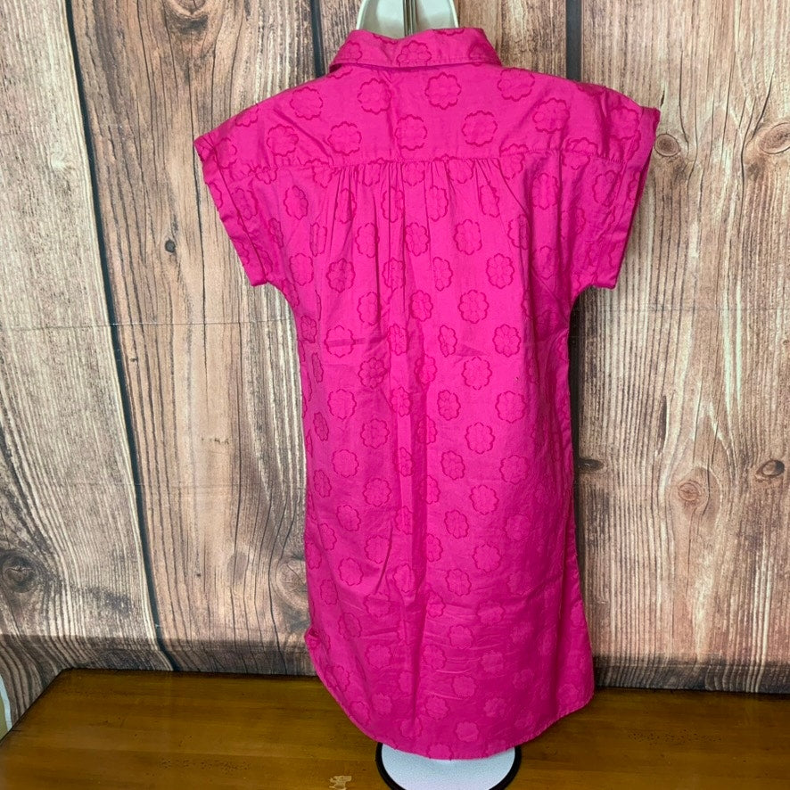 Vineyard Vines Girls Shirt Dress Size 14 Pink Floral