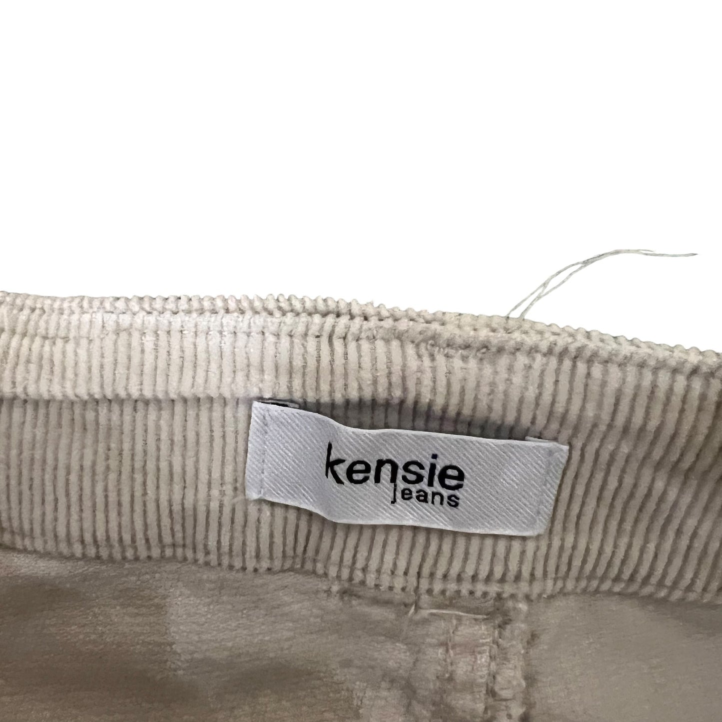 Kensie Jeans Women's High Rise Stovepipe Pants Size 6 Beige Corduroy