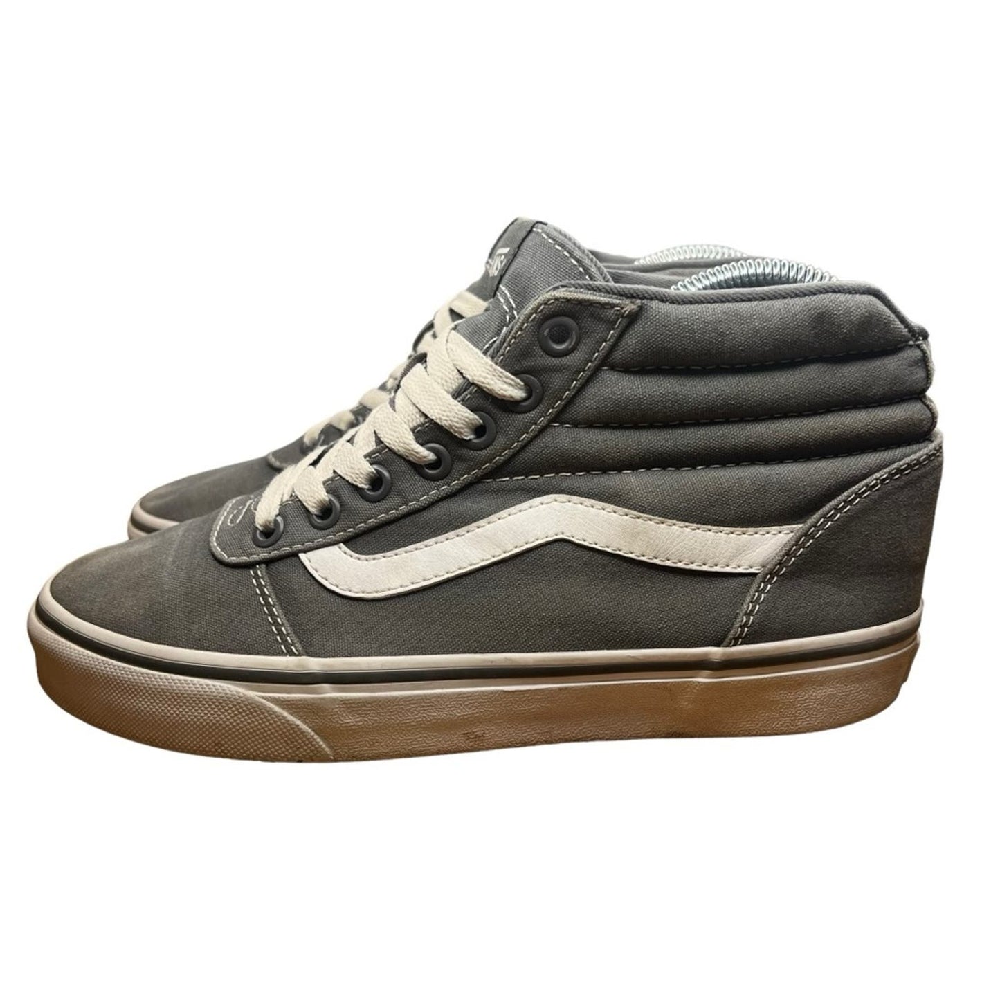 Vans Sk8-Hi Top Sneaker - Frost Gray Canvas Canvas Shoes - Women's 7.5