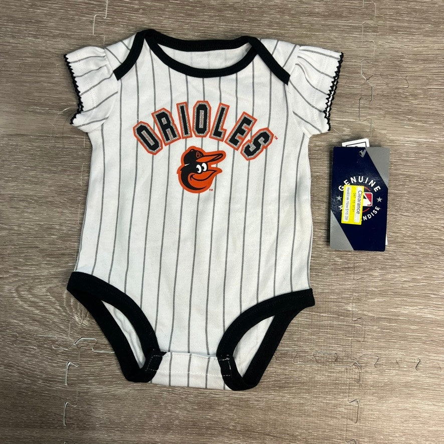 NWT Baltimore Orioles Infant 3-Pack Bodysuit Set Multicolor 0/3M