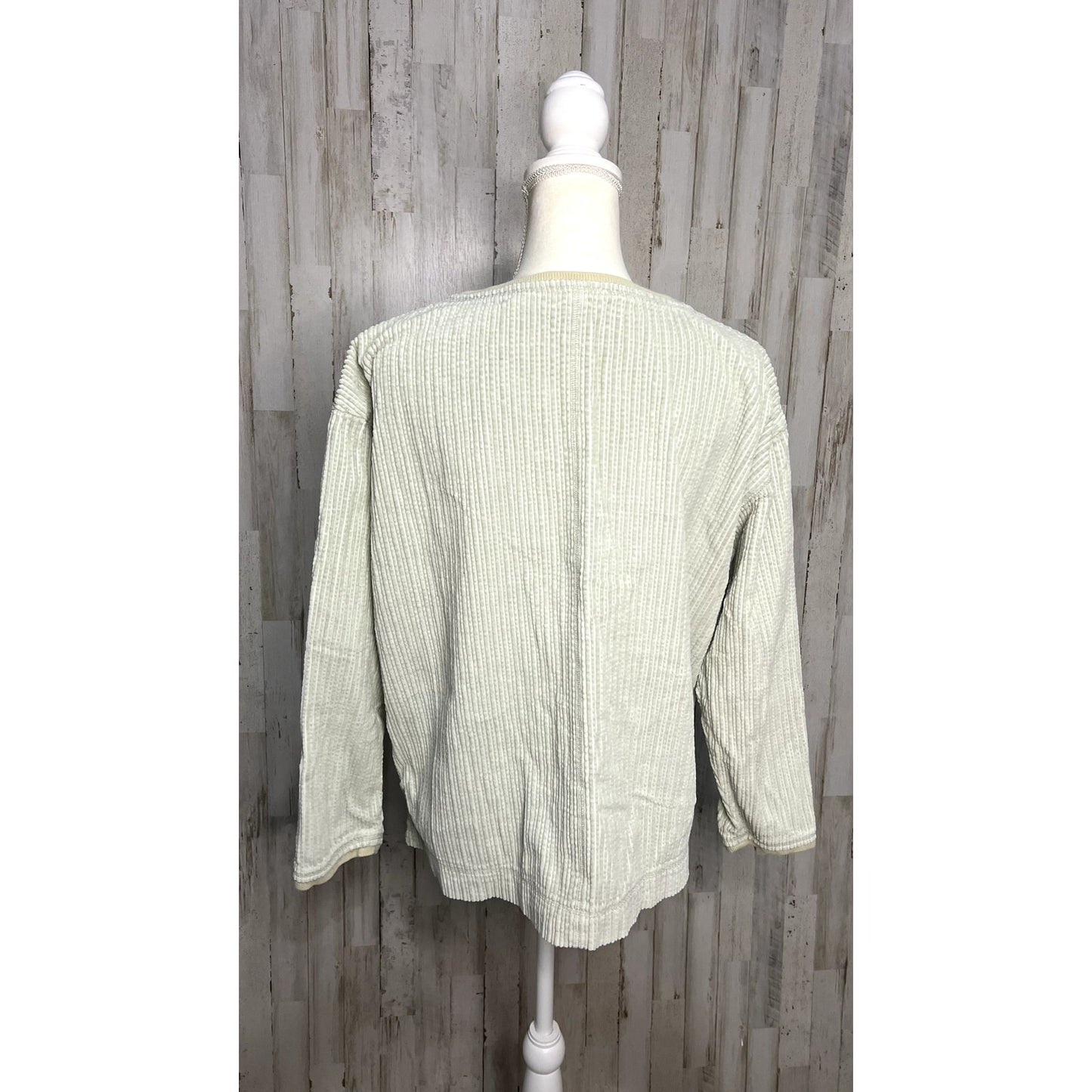 J.Jill Vintage Seafoam Green Ribbed Knit Pullover Sweater Women's Size Small