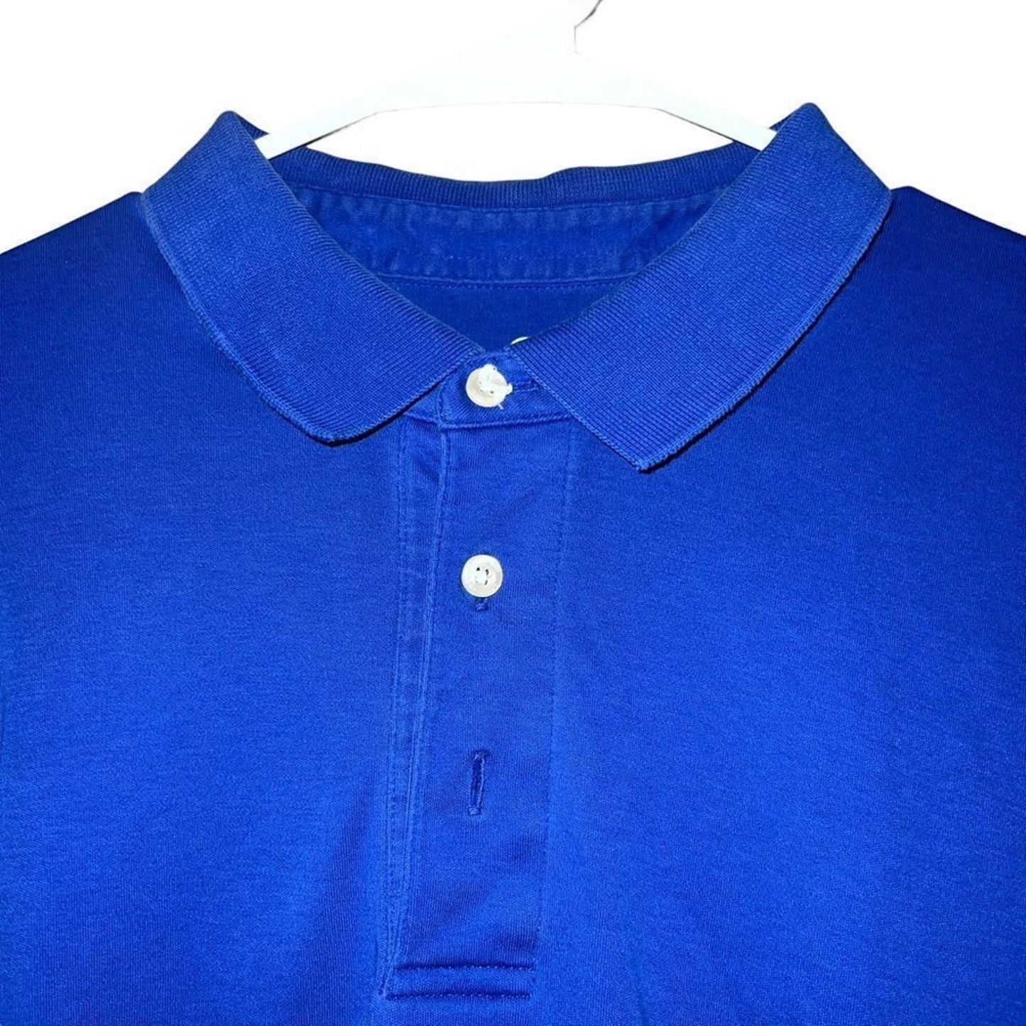 Lands' End Traditional Fit Short Sleeve Royal Blue Polo Size XL
